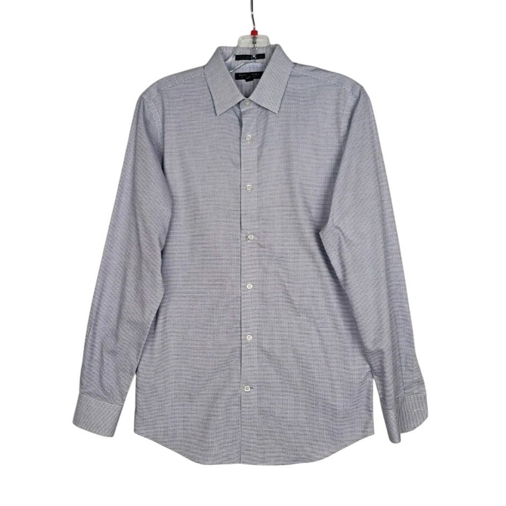 Banana Republic Men's Non-Iron‎ Slim Fit Shirt  Size S Blue/ White